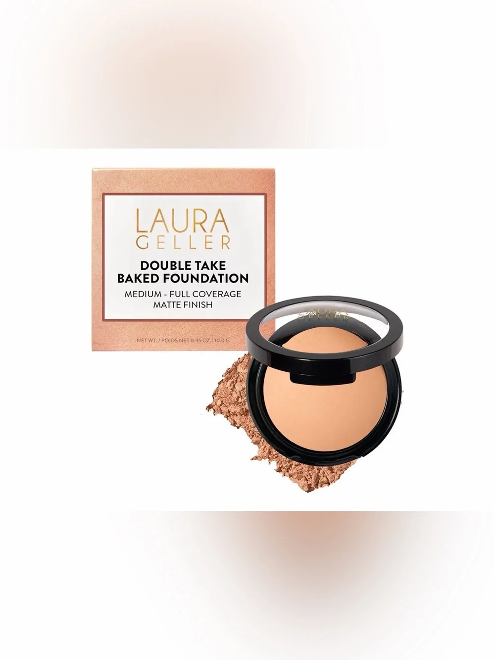 Laura Geller Double Take Baked Powder Foundation Light 0.35 oz New in Box